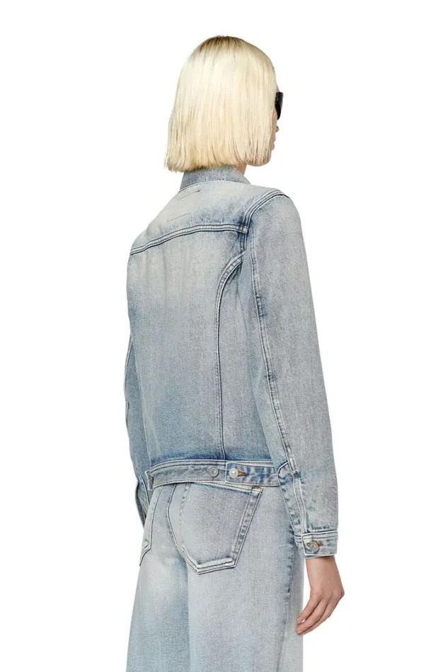 Women DeBonny Light Blue Diesel Outerwear And Jackets Women DeBonny Light Blue Diesel Outerwear And Jackets