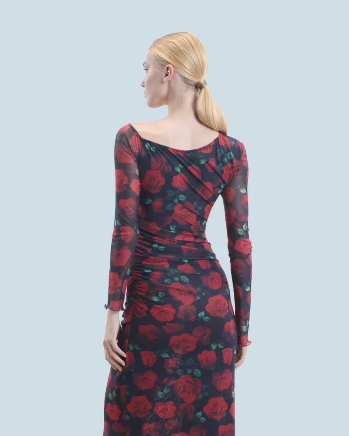 Women Dresses and Jumpsuits From Future Asymmetrical Long Dress Passionate Rose
