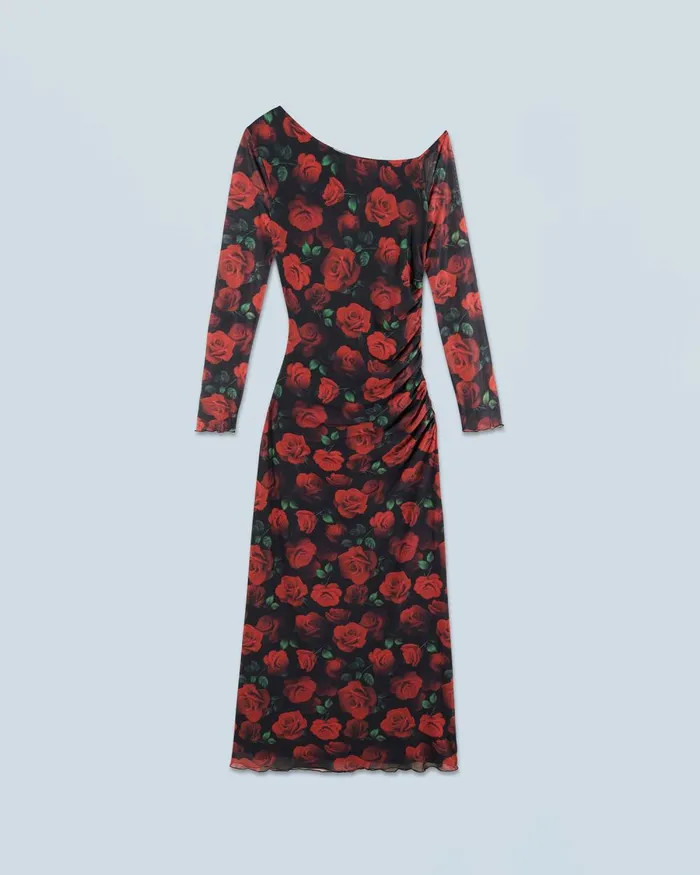 Women Dresses and Jumpsuits From Future Asymmetrical Long Dress Passionate Rose