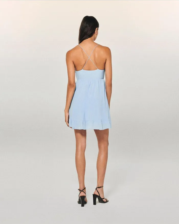 Women Dresses and Jumpsuits From Future Lizzie Short Strap Dress Baby Blue