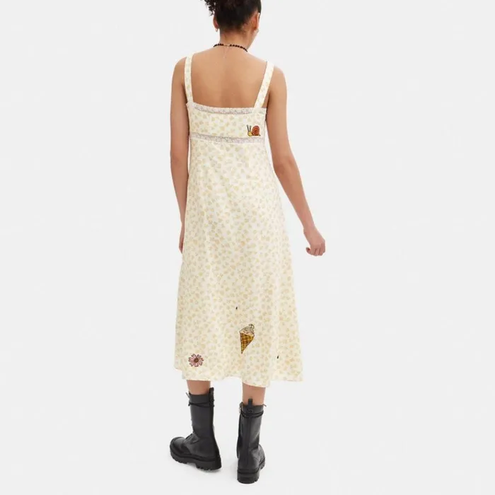 Women Dresses Coach Coach X Observed By Us Floral Dress Ivoryorange Rose Multi Women Dresses Coach Coach X Observed By Us Floral Dress Ivoryorange Rose Multi
