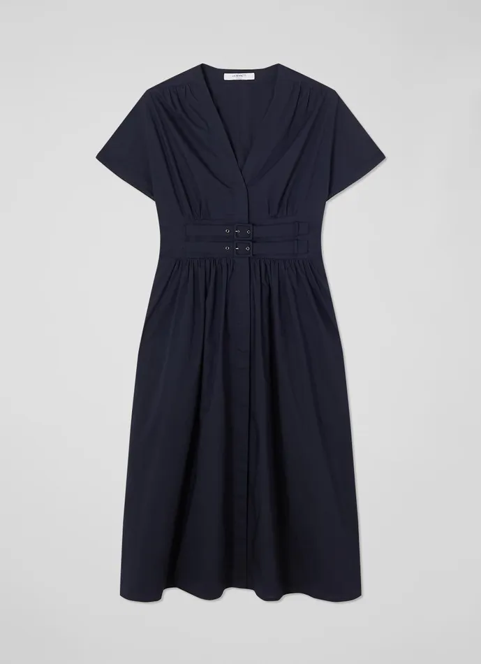 Women Dresses LKBennett Eva Navy Cotton Sun Dress Navy Women Dresses LKBennett Eva Navy Cotton Sun Dress Navy