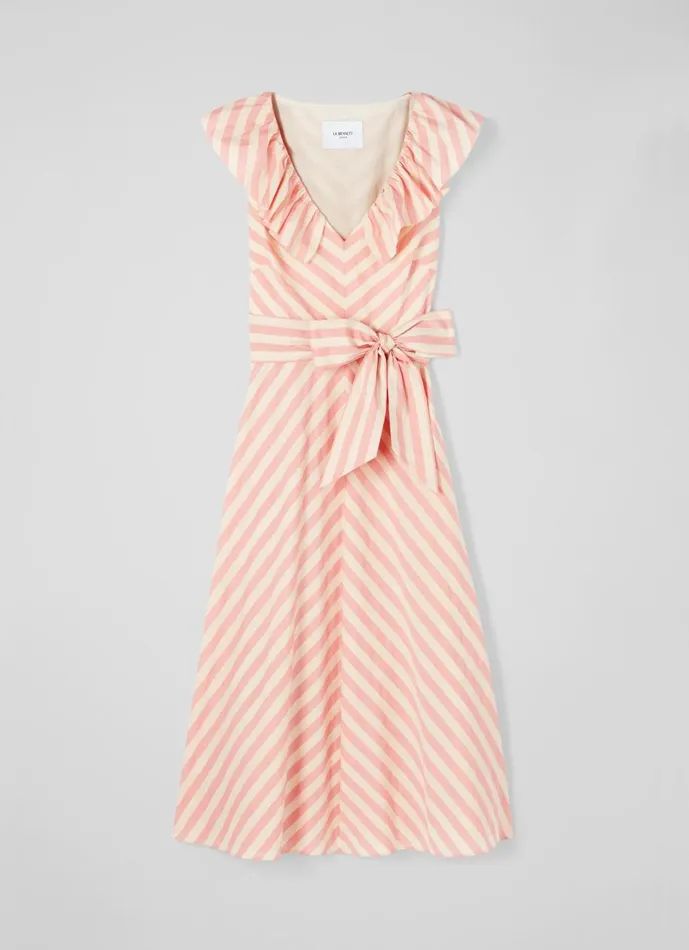 Women Dresses LKBennett Shenyu Pink And White Cotton Candy Stripe Dress Striped Dress Women Dresses LKBennett Shenyu Pink And White Cotton Candy Stripe Dress Striped Dress