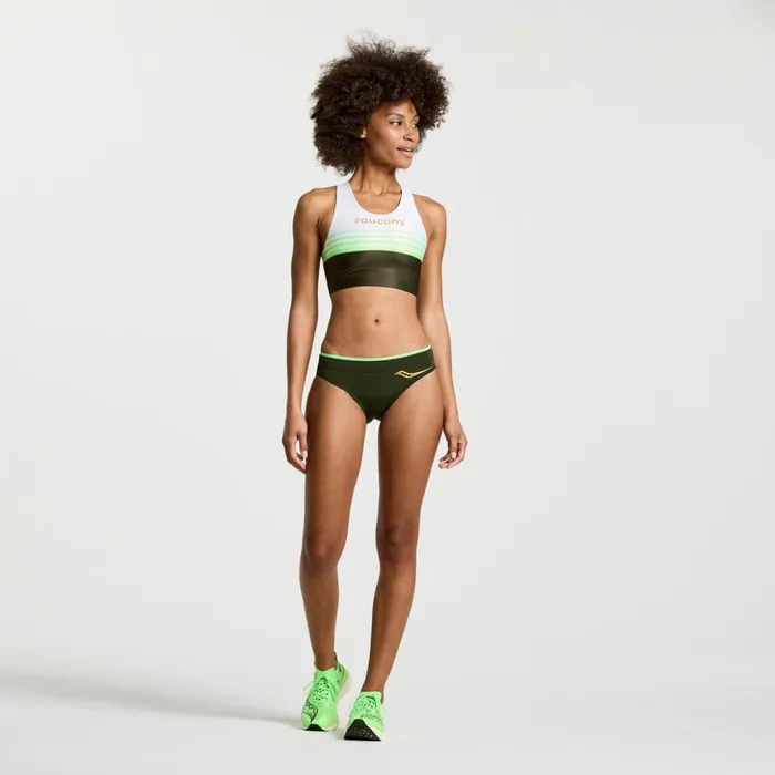 Women Elite Brief Short Umbra Saucony Bottoms