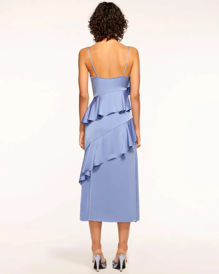 Women Elsie Ruffle Midi Dress Black Ramy Brook Dresses Women Elsie Ruffle Midi Dress Black Ramy Brook Dresses