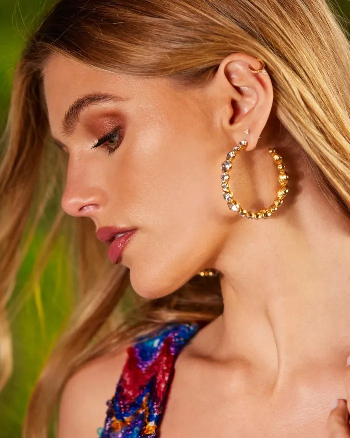 Women Eureka Crystal Hoop Earrings Jonquil Ramy Brook Jewelry