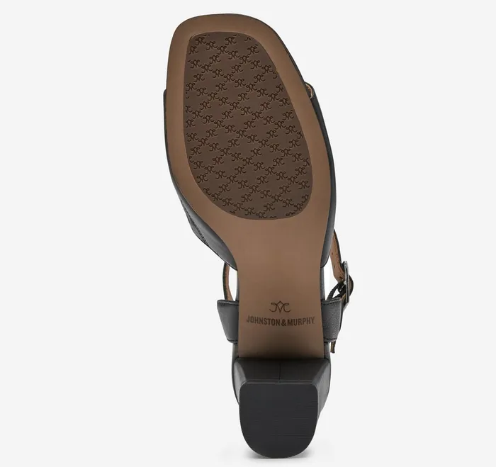 Women Evelyn AnkleStrap Sandal Black Glove Leather JohnstonandMurphy Heels and Platform Wedges Women Evelyn AnkleStrap Sandal Black Glove Leather JohnstonandMurphy Heels and Platform Wedges