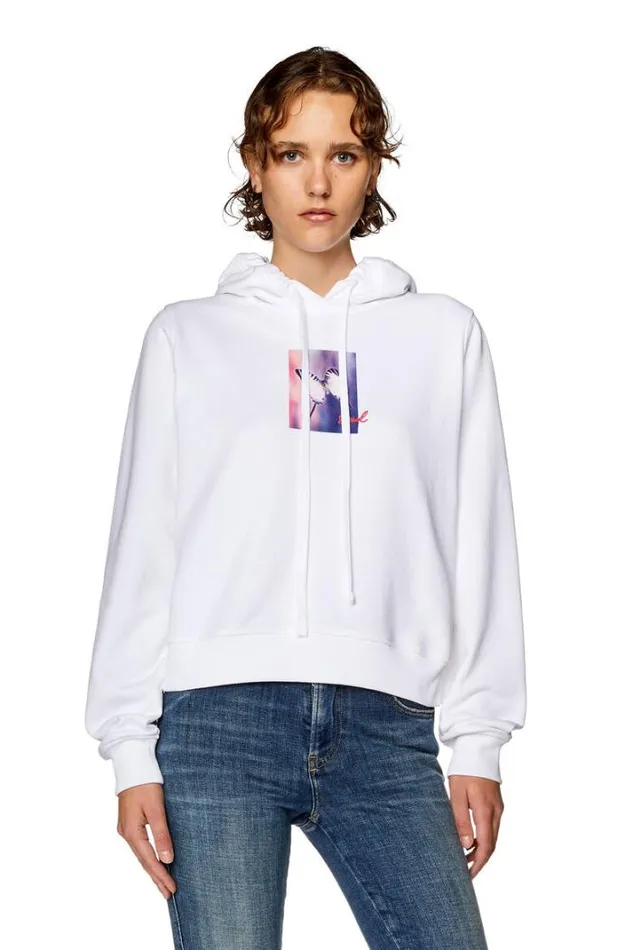 Women FReggyHoodL6 White Diesel Sweaters Women FReggyHoodL6 White Diesel Sweaters