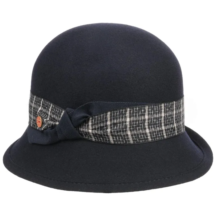 Women Felt Hats Mayser Nannina Wool Cloche Hat Dark Blue