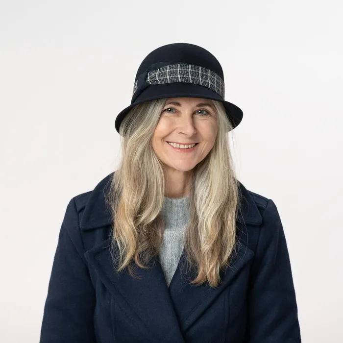 Women Felt Hats Mayser Nannina Wool Cloche Hat Dark Blue Women Felt Hats Mayser Nannina Wool Cloche Hat Dark Blue