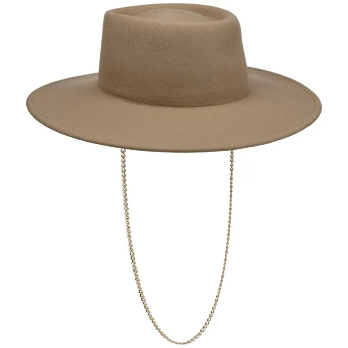 Women Felt Hats Mayser Soft Wool Ladies Hat With Chin Strap Beige