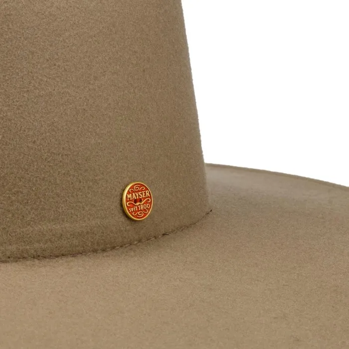 Women Felt Hats Mayser Soft Wool Ladies Hat With Chin Strap Beige Women Felt Hats Mayser Soft Wool Ladies Hat With Chin Strap Beige