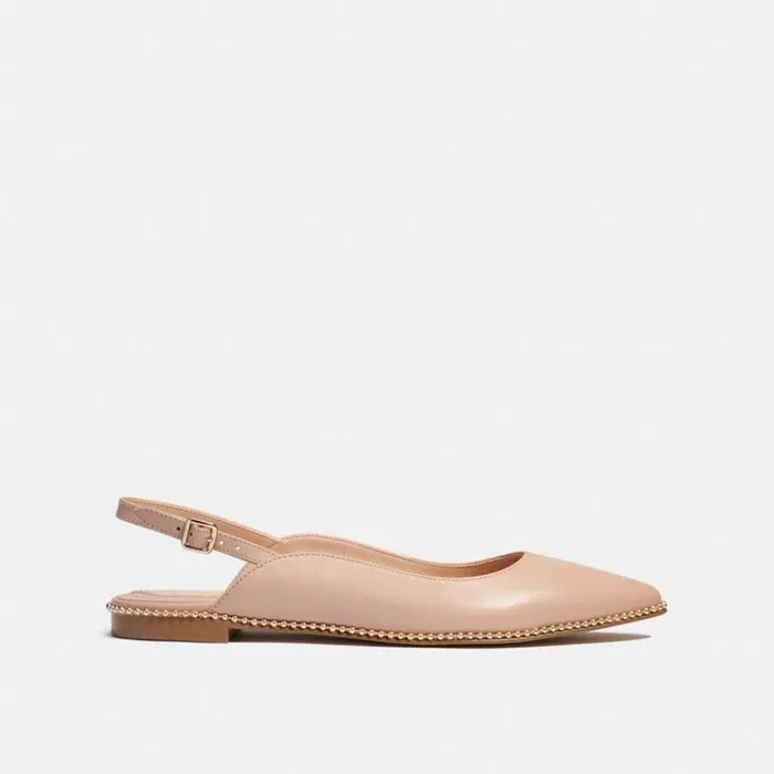 Women Flats and Loafers Coach Vae Skimmer Beechwood Women Flats and Loafers Coach Vae Skimmer Beechwood