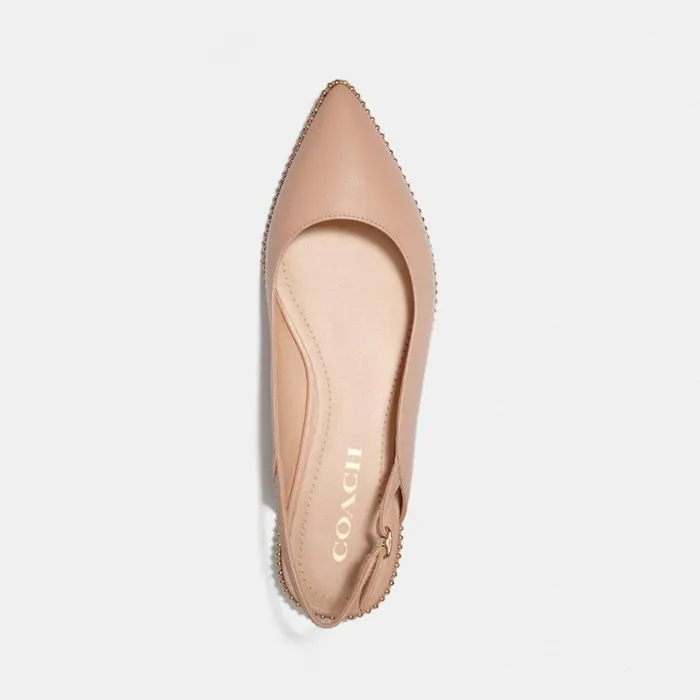 Women Flats and Loafers Coach Vae Skimmer Beechwood Women Flats and Loafers Coach Vae Skimmer Beechwood
