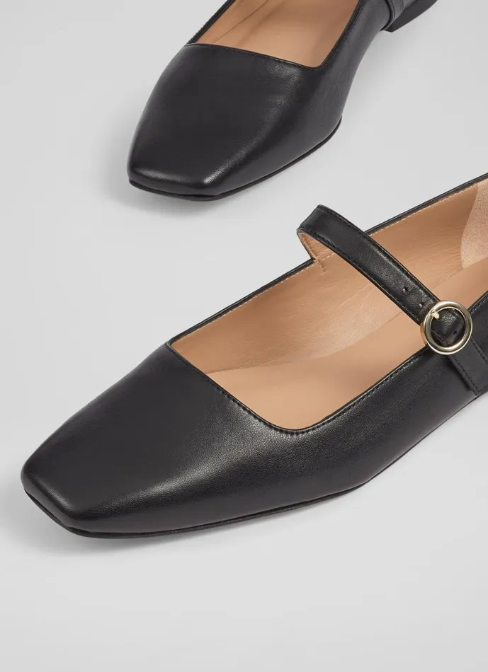Women Flats LKBennett Willow Black Leather Mary Jane Flats Black Women Flats LKBennett Willow Black Leather Mary Jane Flats Black