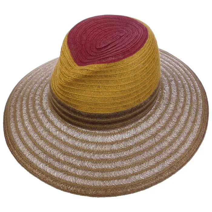 Women Floppy Hats Mayser Tricolor Hemp Hat Brown Women Floppy Hats Mayser Tricolor Hemp Hat Brown