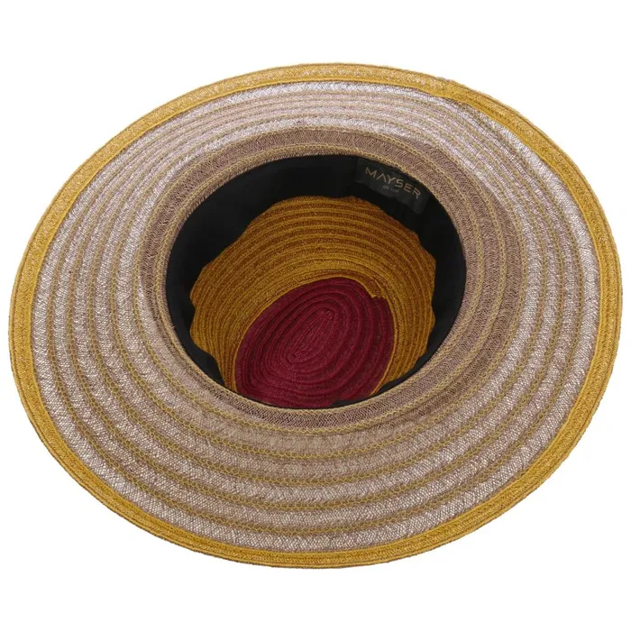 Women Floppy Hats Mayser Tricolor Hemp Hat Brown Women Floppy Hats Mayser Tricolor Hemp Hat Brown
