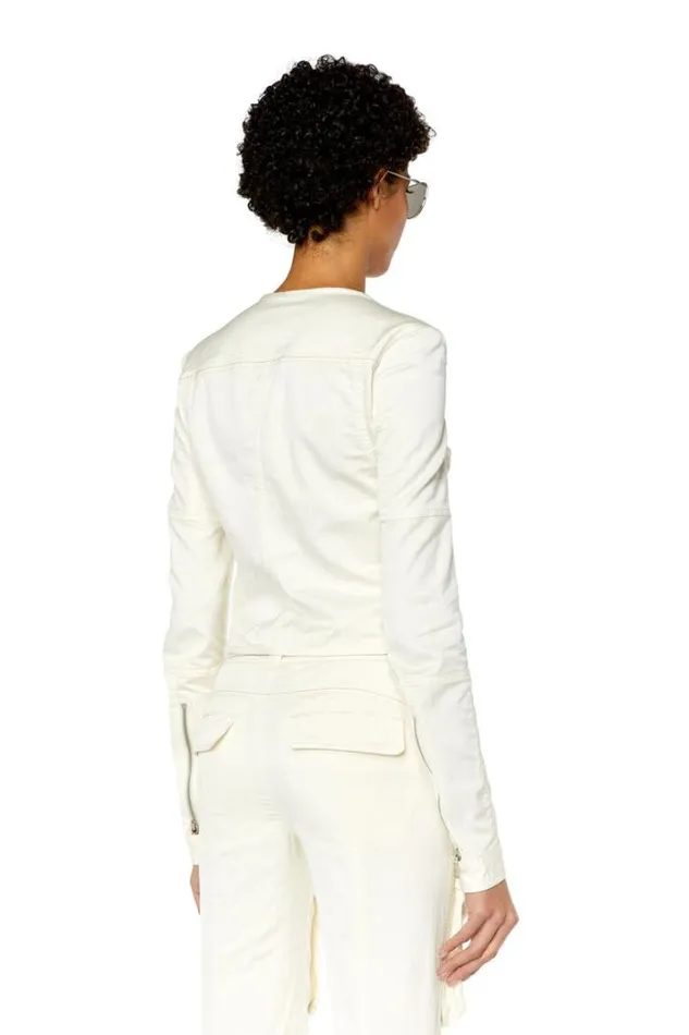 Women GLan White Diesel Outerwear And Jackets Women GLan White Diesel Outerwear And Jackets