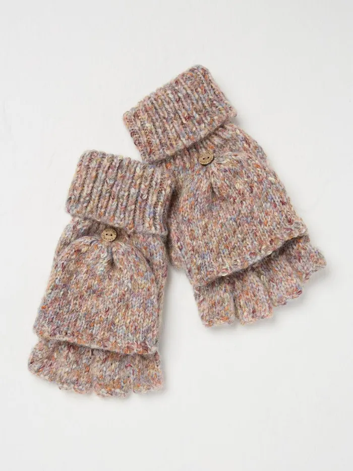 Women Gloves Fat Face Natural Nep Overflap Gloves