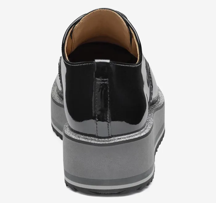 Women Gracelyn Brogue Oxford Black Patent Leather JohnstonandMurphy Mules and Loafers Women Gracelyn Brogue Oxford Black Patent Leather JohnstonandMurphy Mules and Loafers