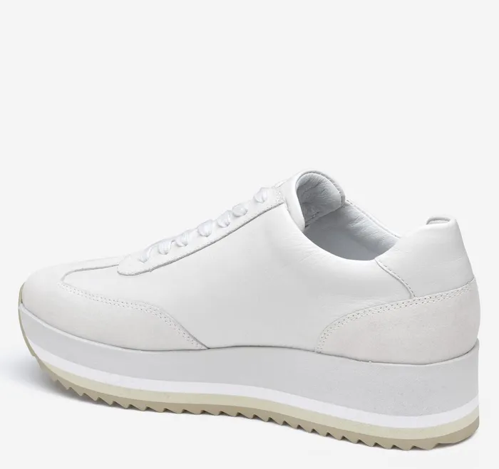 Women Gracie SideZip Lace Up White Calfskinsuede JohnstonandMurphy Sneakers Women Gracie SideZip Lace Up White Calfskinsuede JohnstonandMurphy Sneakers