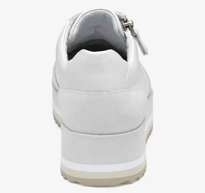 Women Gracie SideZip Lace Up White Calfskinsuede JohnstonandMurphy Sneakers Women Gracie SideZip Lace Up White Calfskinsuede JohnstonandMurphy Sneakers
