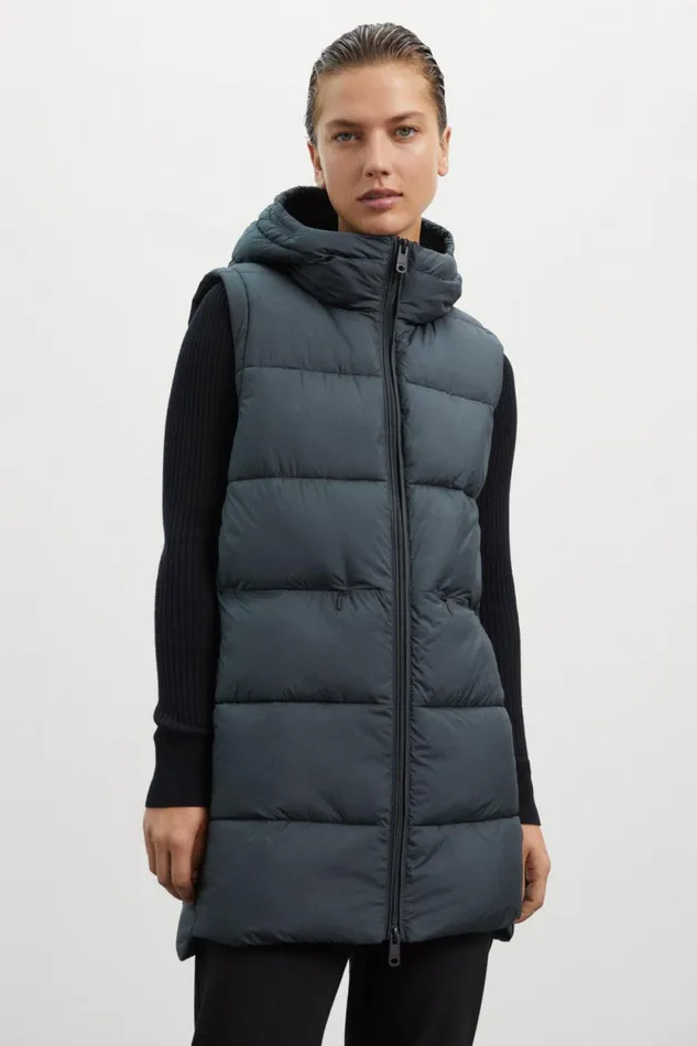 Women Green Marangu Coat Ecoalf Vests
