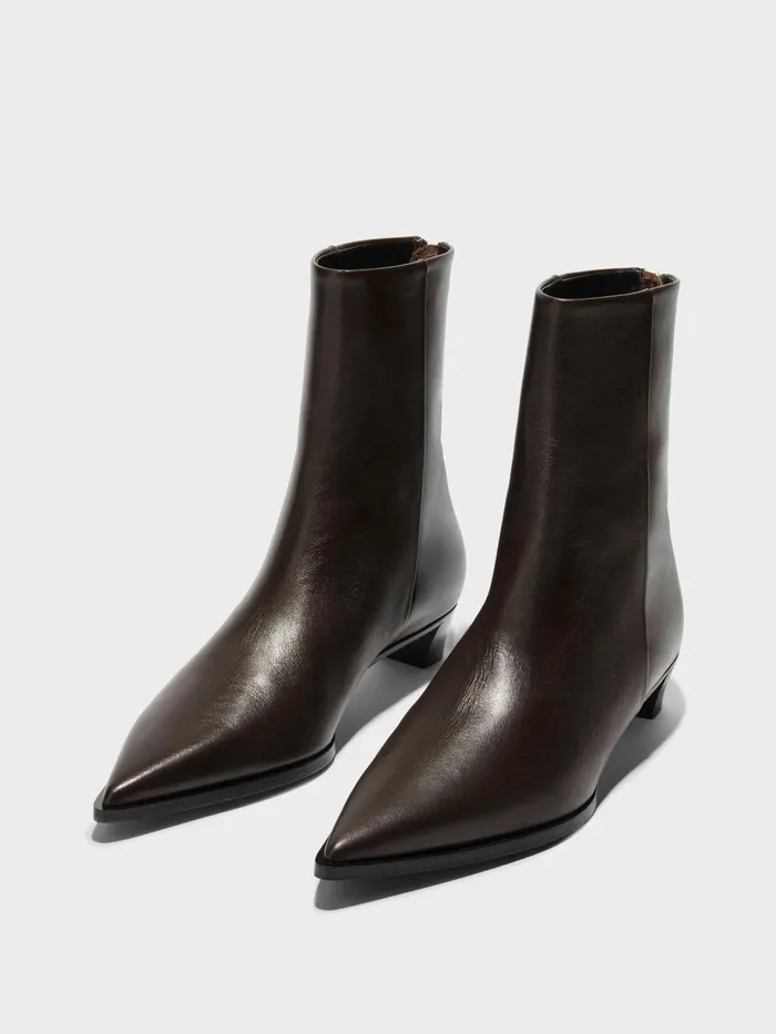 Women Harriet Calfskin Leather Heeled Ankle Boots Aeyde Ankle Boots