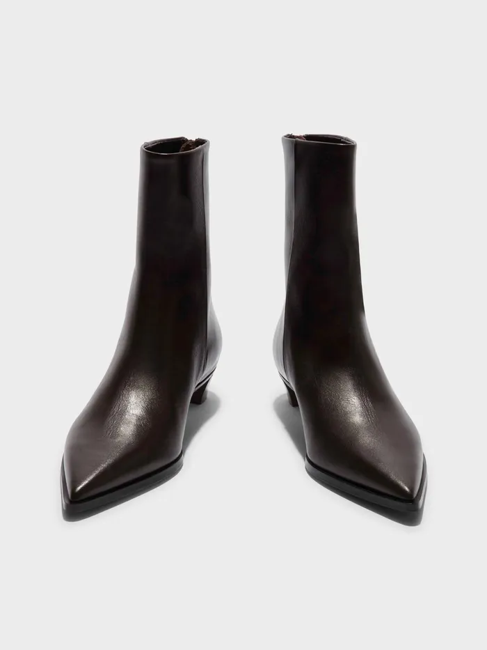 Women Harriet Calfskin Leather Heeled Ankle Boots Aeyde Ankle Boots