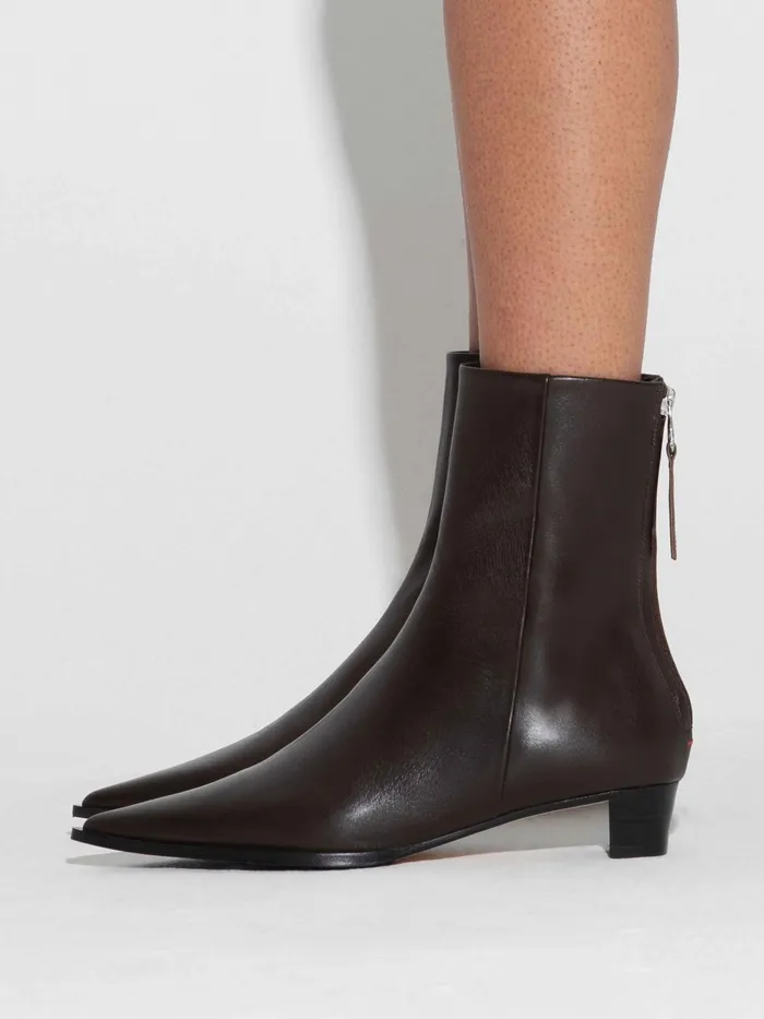 Women Harriet Calfskin Leather Heeled Ankle Boots Aeyde Ankle Boots