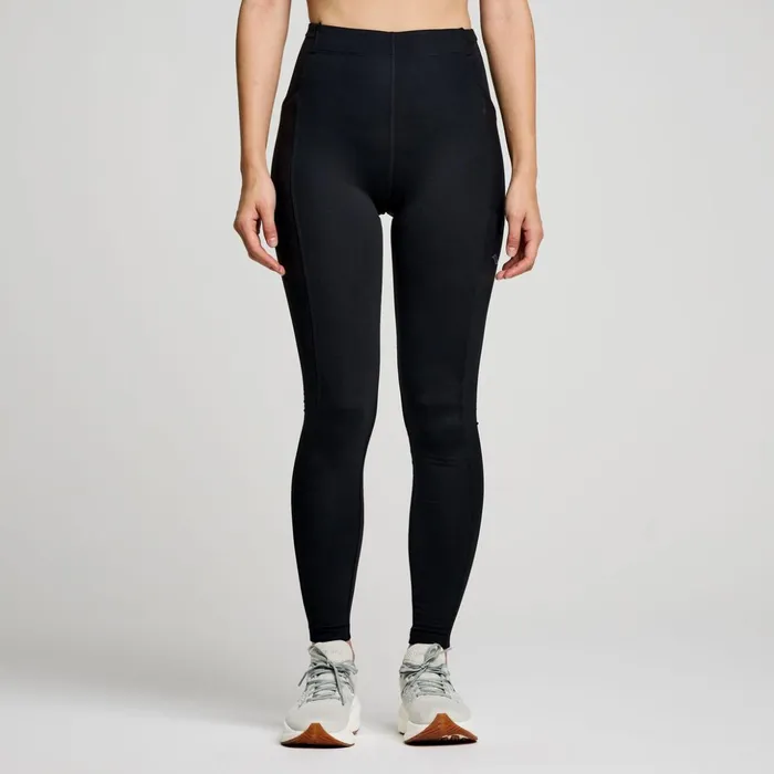Women Hurricane Tight Black Saucony Bottoms