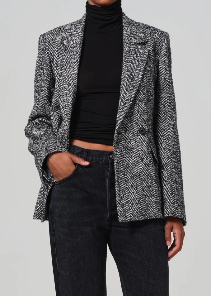 Women Jackets and Coats Citizens Of Humanity Matteau Blazer In Peppered Herringbone