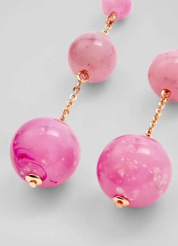 Women Jewellery LKBennett Malon Pink Acrylic Ball Drop Earrings Women Jewellery LKBennett Malon Pink Acrylic Ball Drop Earrings