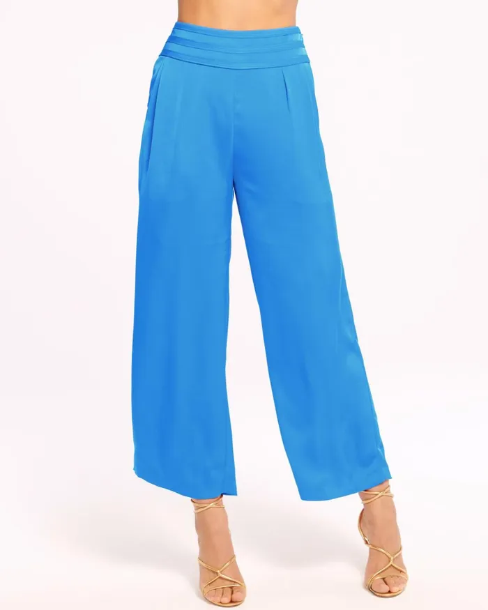 Women Joss Cropped Wide Leg Pant Bright Amethyst Ramy Brook Pants