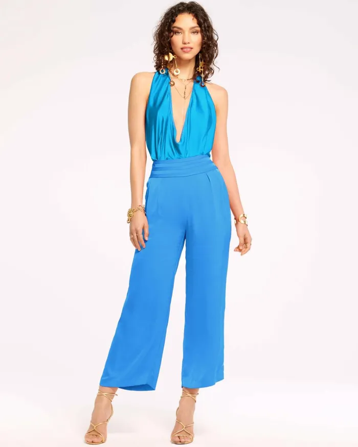 Women Joss Cropped Wide Leg Pant Bright Amethyst Ramy Brook Pants