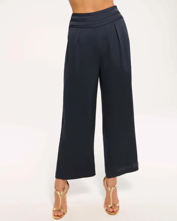 Women Joss Cropped Wide Leg Pant Bright Amethyst Ramy Brook Pants