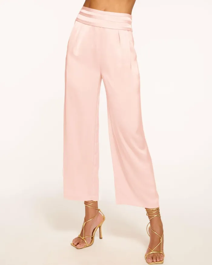 Women Joss Cropped Wide Leg Pant Bright Amethyst Ramy Brook Pants
