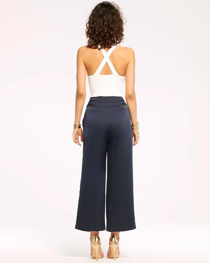 Women Joss Cropped Wide Leg Pant Bright Amethyst Ramy Brook Pants