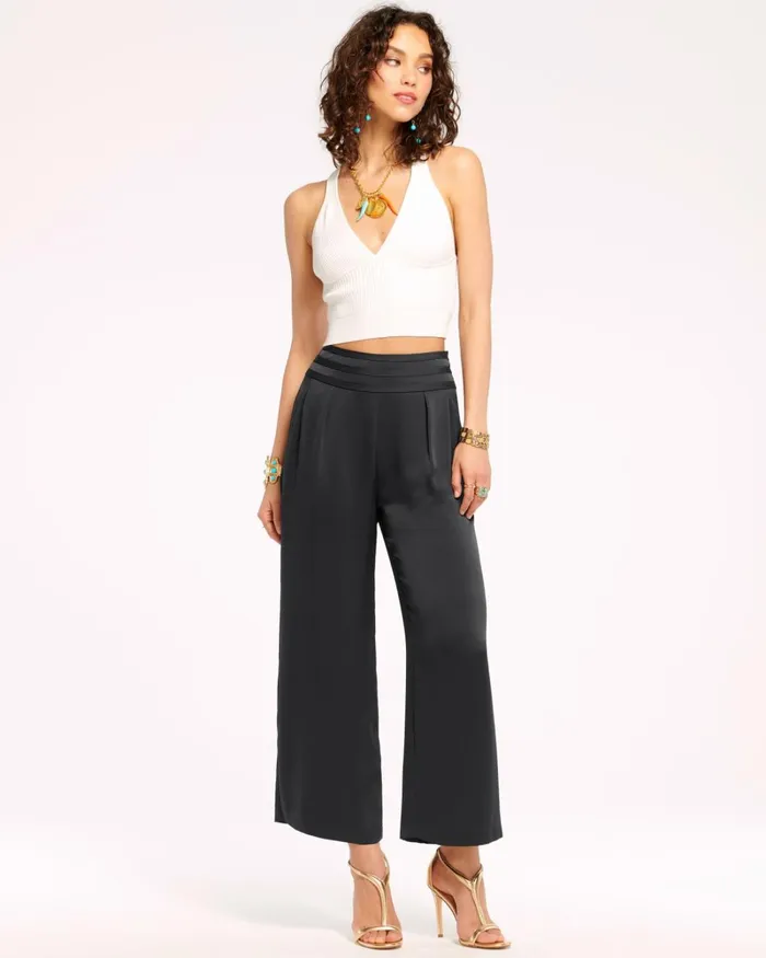 Women Joss Cropped Wide Leg Pant Bright Amethyst Ramy Brook Pants