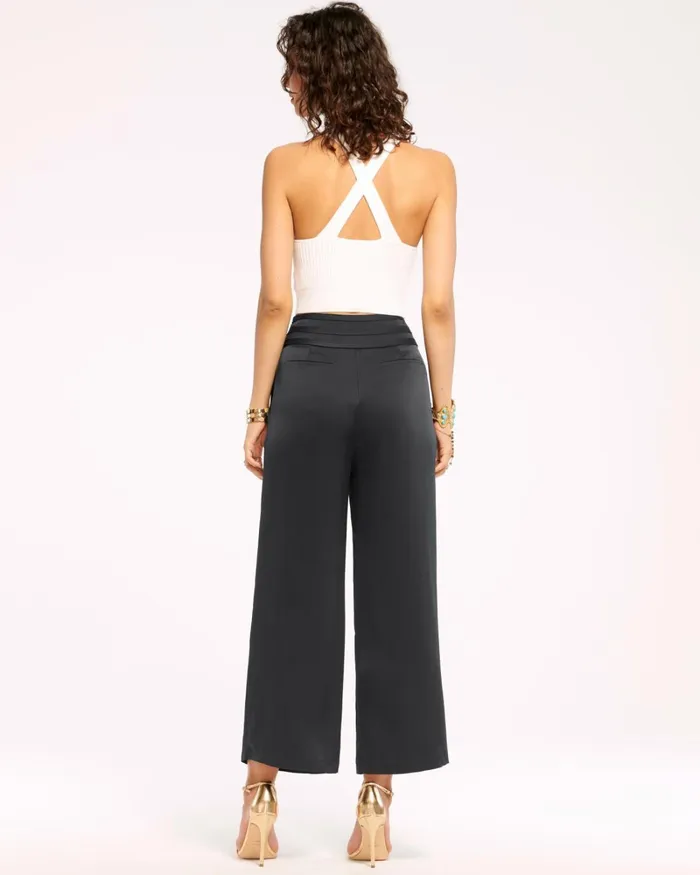 Women Joss Cropped Wide Leg Pant Bright Amethyst Ramy Brook Pants