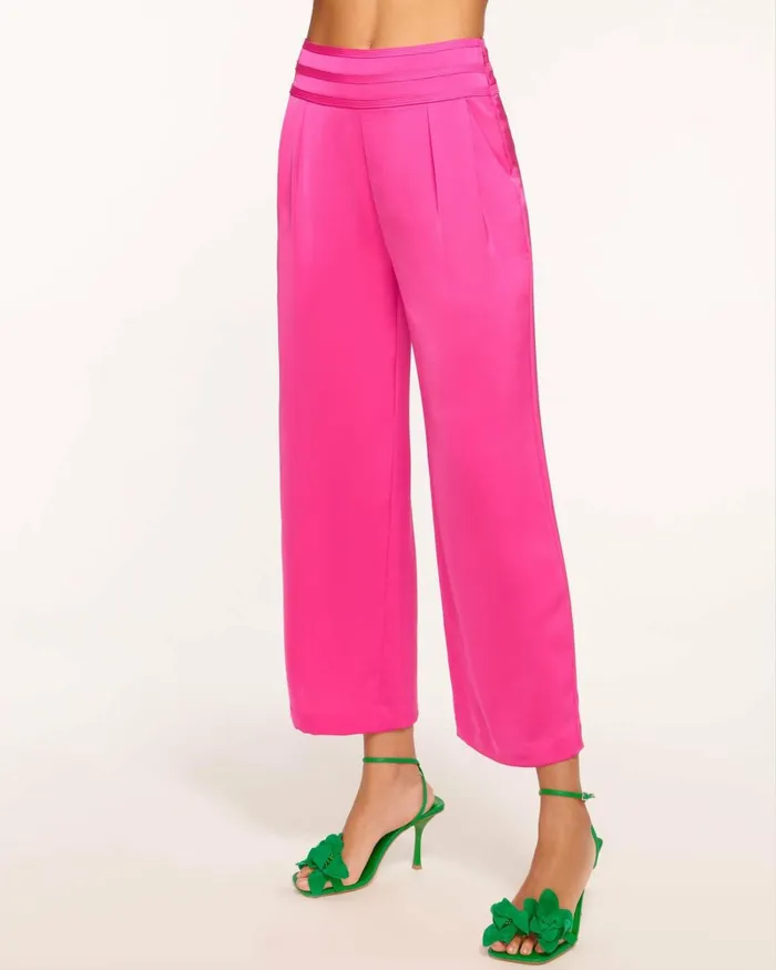 Women Joss Cropped Wide Leg Pant Bright Amethyst Ramy Brook Pants