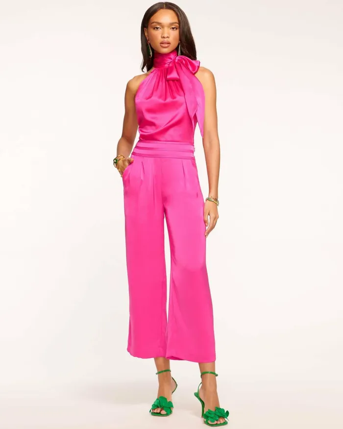 Women Joss Cropped Wide Leg Pant Bright Amethyst Ramy Brook Pants
