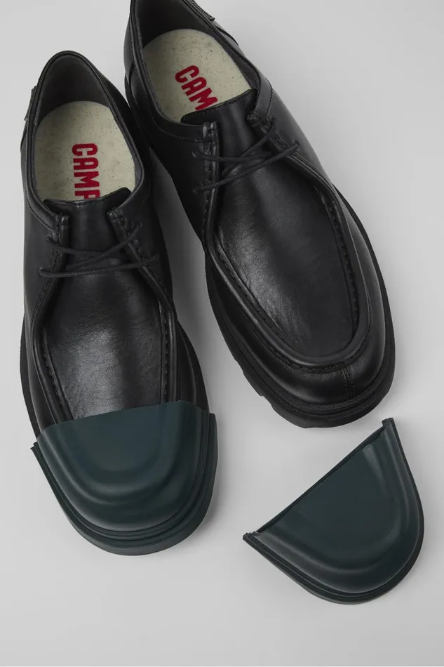 Women Junction Black Leather Shoes Camper Formal Shoes Women Junction Black Leather Shoes Camper Formal Shoes