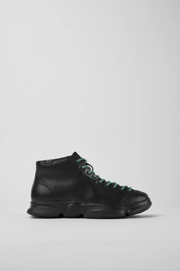 Women Karst Black Leather Sneakers Camper Ankle Boots Women Karst Black Leather Sneakers Camper Ankle Boots