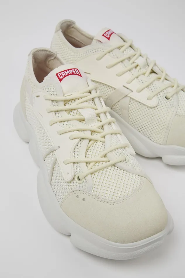 Women Karst Sorona White Textile Sneaker Camper Non Leather Shoes Women Karst Sorona White Textile Sneaker Camper Non Leather Shoes