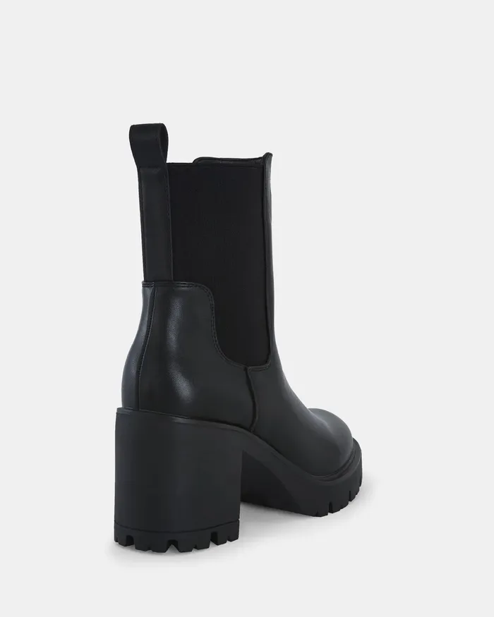Women KATEY BLACK Slip On Boots Ankle Boots NOVO Shoes