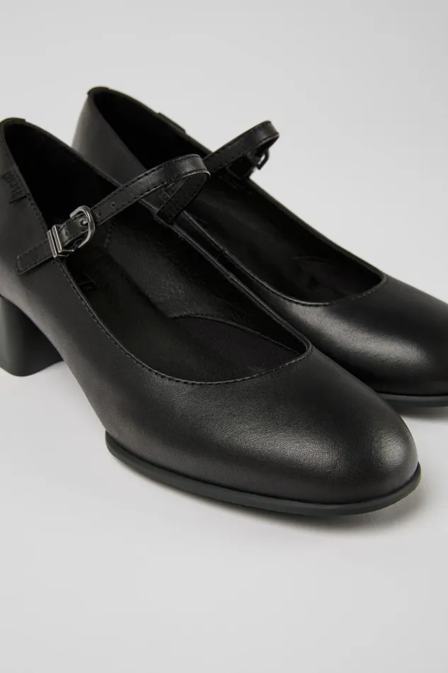 Women Katie Womens Black Mary Jane Camper Ballerinas