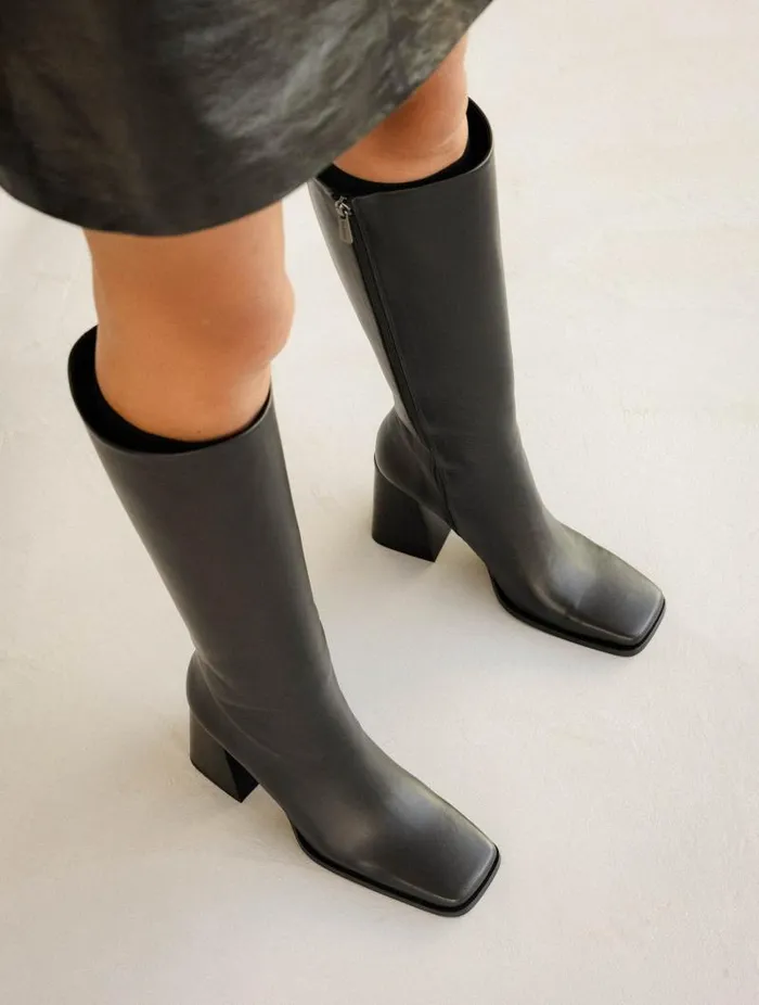 Women Knee High Boots Bobbies Tamar Passion Black