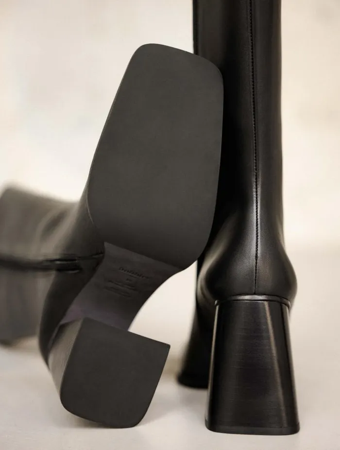 Women Knee High Boots Bobbies Tamar Passion Black