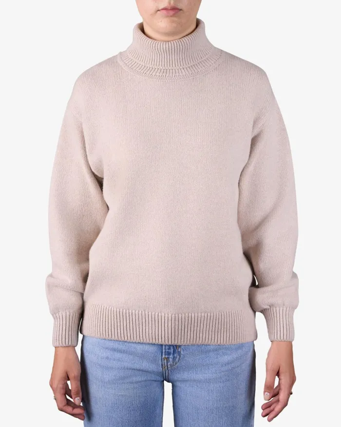 Women Knit Sweaters Colorful Standard Merino Wool Turtleneck Oxblood Red